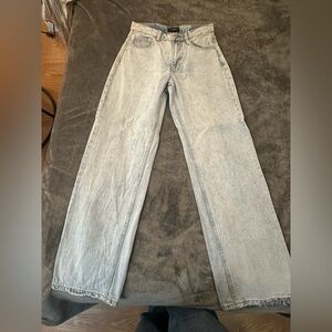 Lucky Brand High Rise Light Wash Wide Leg Baggy Jeans